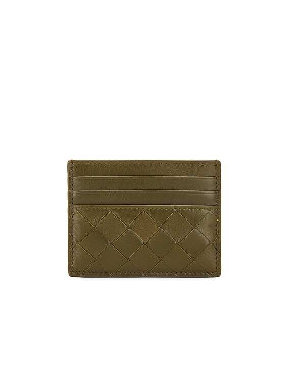 Bottega Veneta INTRECCIATO CARD カードケース - Olive Oil & Gold | FWRD