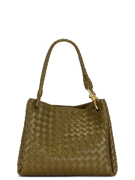 Bottega Veneta LARGE ANDIAMO PARACHUTE ハンドバッグ - Olive Oil