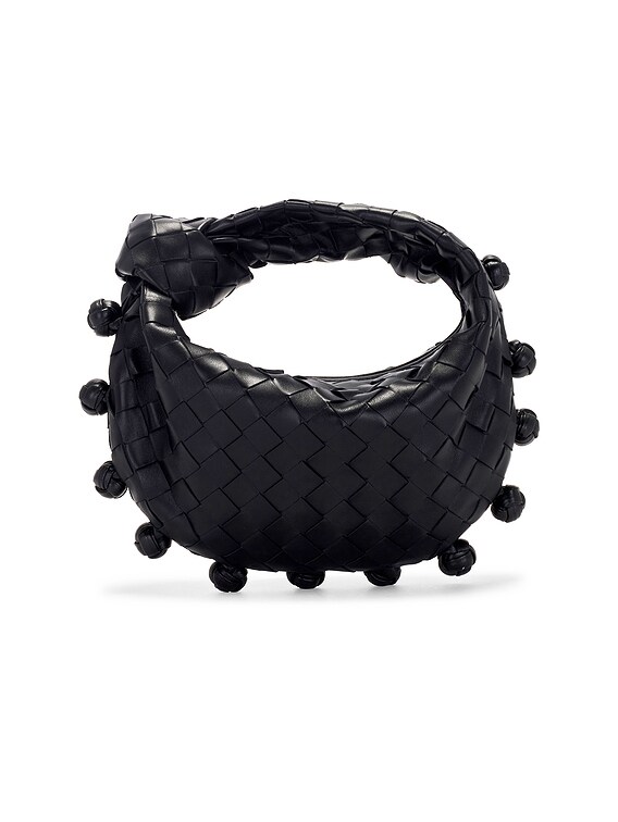 Bottega Veneta Mini Jodie Bag in Black & Gold | FWRD