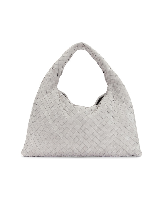 Bottega Veneta Small Hop Bag in Sterling & Muse Brass | FWRD
