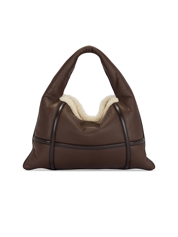 Bottega Veneta Small Hop Bag in Light Brown, Teddy, Fondant