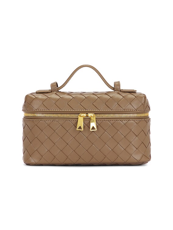Bottega Veneta Bang Bang Vanity Case in Pinecone & Gold | FWRD