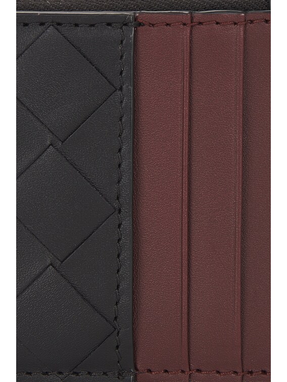 Bottega Veneta Intrecciato Zipped Card Case in Black