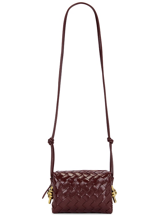 【関税込み】Mini Intrecciato Loop Shoulder Bag Madder Bottega Veneta Mini Loop Bag in Madder Brown & Muse Brass | FWRD