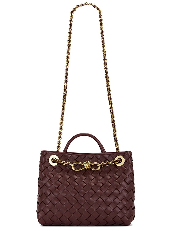 ハンドバッグ Bottega Veneta Brown Leather Small Andiamo Handbag Andiamo Small Intrecciato leather tote bag in brown