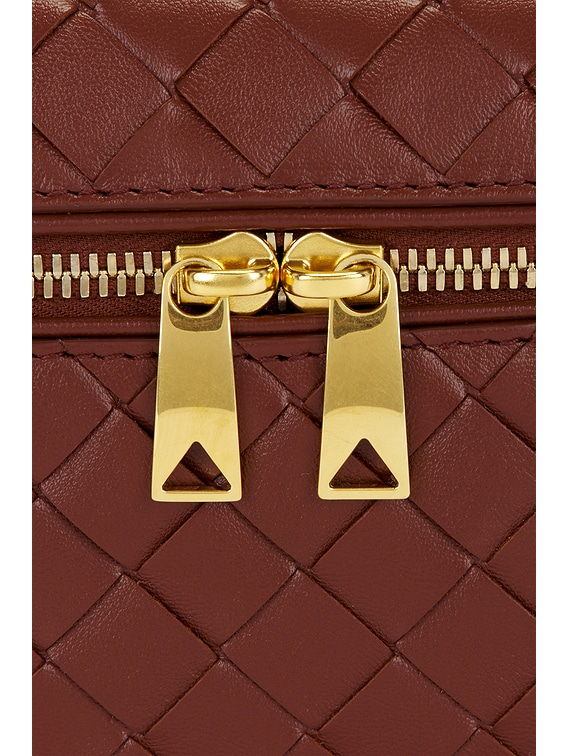 Bottega Veneta Bang Bang Vanity Case in Sapele & Gold | FWRD