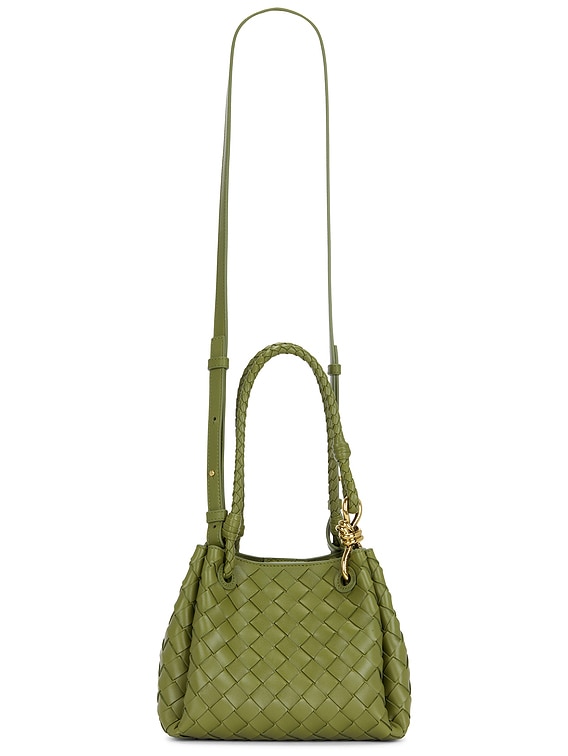 BOTTEGA VENETA Andiamo Parachute ショルダーバッグ Bottega Veneta Small Andiamo Parachute Bag in Matcha & Muse