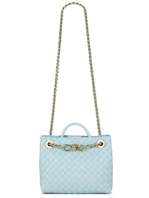 Bottega Veneta Small Andiamo Bag in Zenith & Muse Brass | FWRD