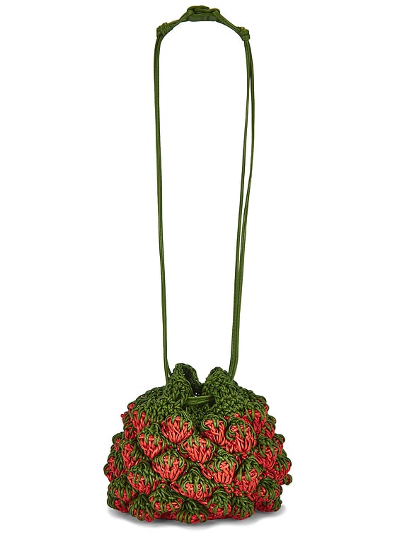 Bottega Veneta Fragolina Crochet Bag in Bicolor | FWRD