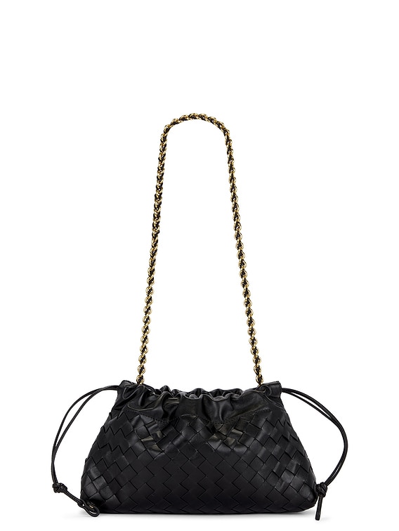 VIP【関税送料無料】希少 Bottega Veneta Dustbag Soiree Bag Bottega Veneta Soiree Dustbag in Black & Muse Brass | FWRD