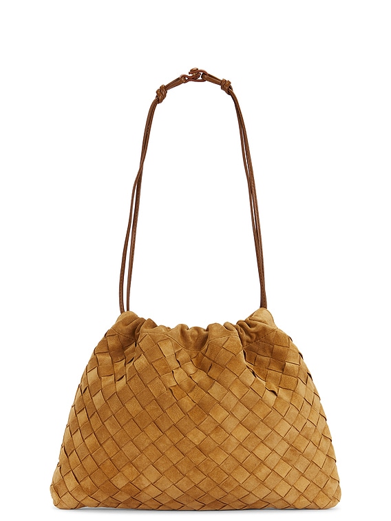 Bottega Veneta Intrecciato Dustbag in Amber & Gold | FWRD