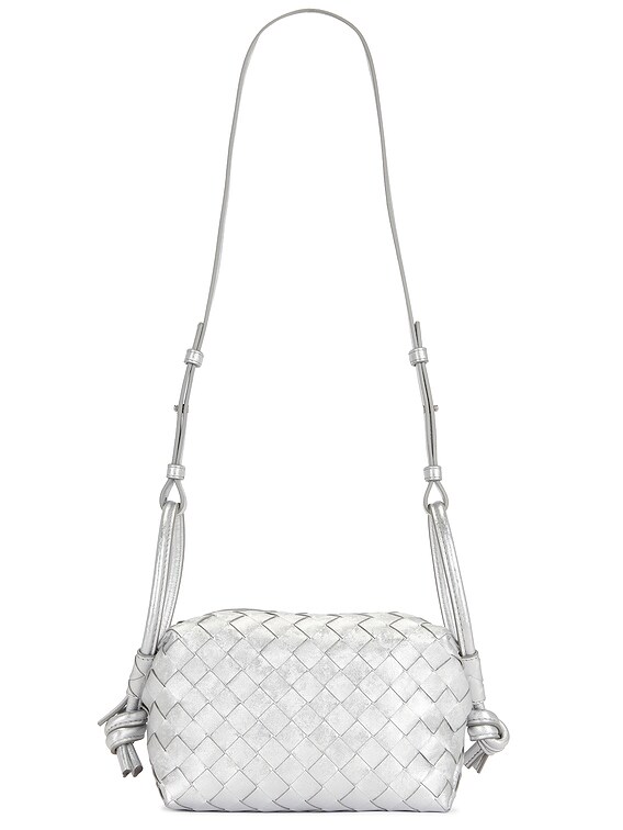 Bottega Veneta Loop Top Handle Bag in Silver | FWRD