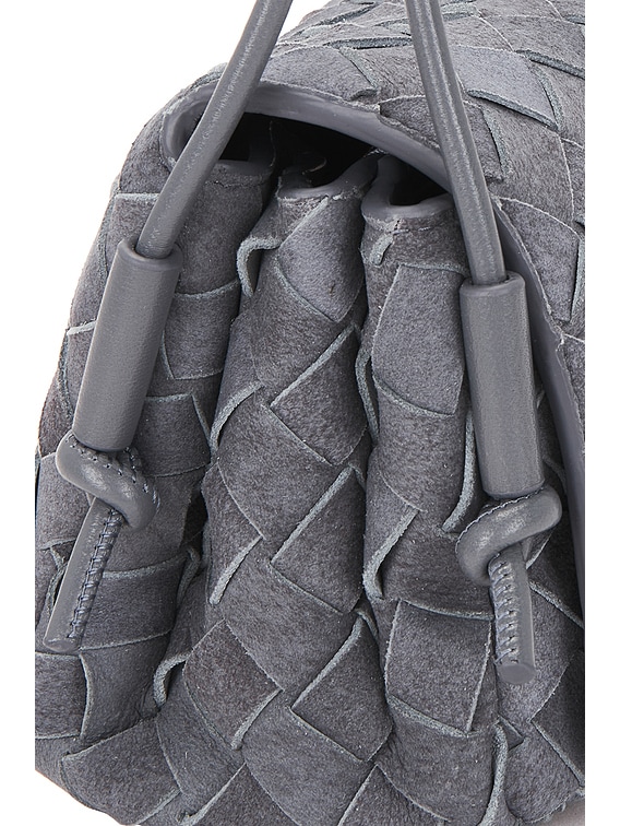 Bottega Veneta Notturno Bag in Cloudy Indigo, Gray Mix, & Gold | FWRD