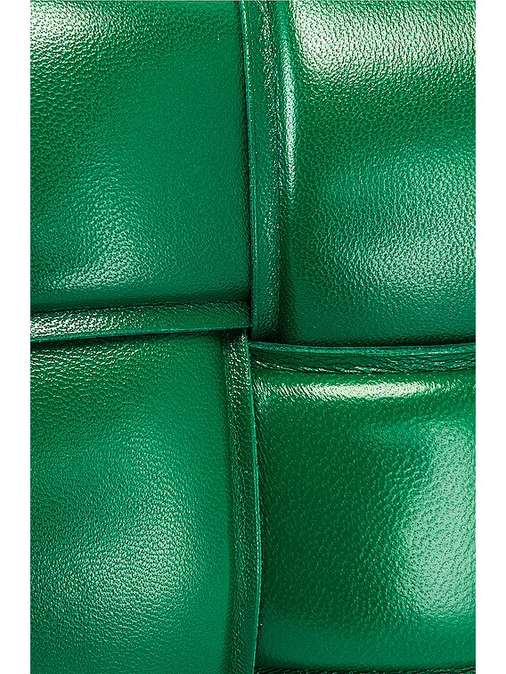 Bottega Veneta Small Padded Cassette Bag in Racing Green & Gold | FWRD