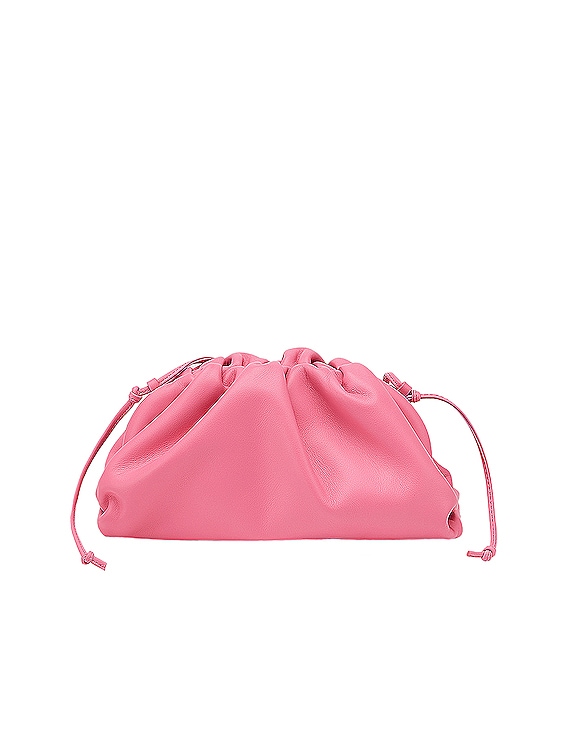 Bottega Veneta The Mini Pouch Crossbody Bag in Pink & Silver