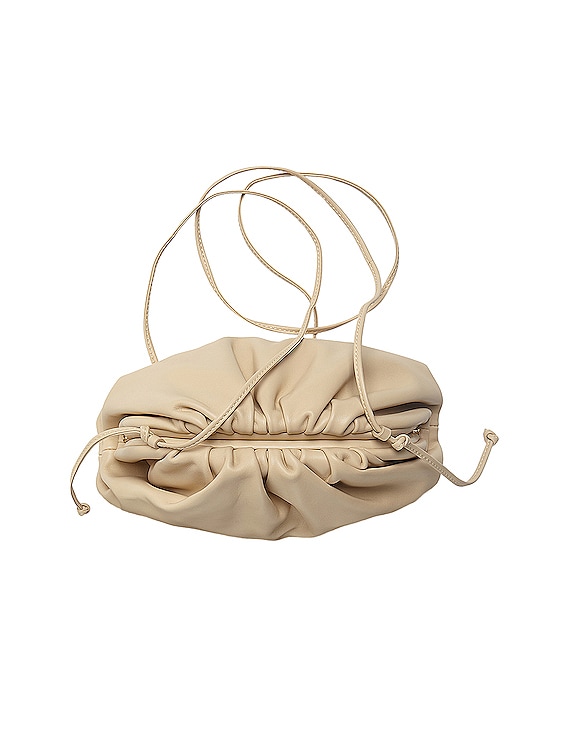 Bottega Veneta The Mini Pouch Crossbody Bag in Porridge & Gold | FWRD