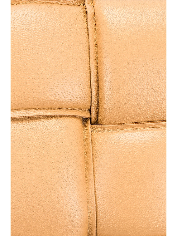 Bottega Veneta Small Padded Cassette Bag in Almond & Gold | FWRD