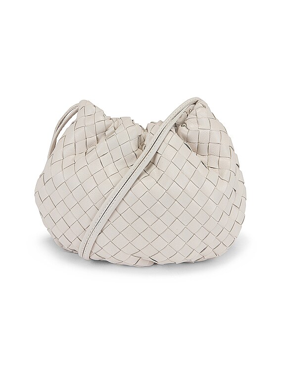 Bottega Veneta Baguette Pochette in Chalk & Gold