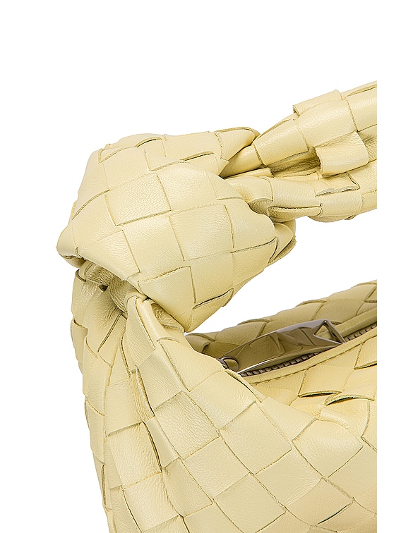 Bottega Veneta Mini Jodie Bag in Ice Cream & Silver | FWRD Bottega Veneta Mini Jodie Bag in Ice Cream & Silver | FWRD