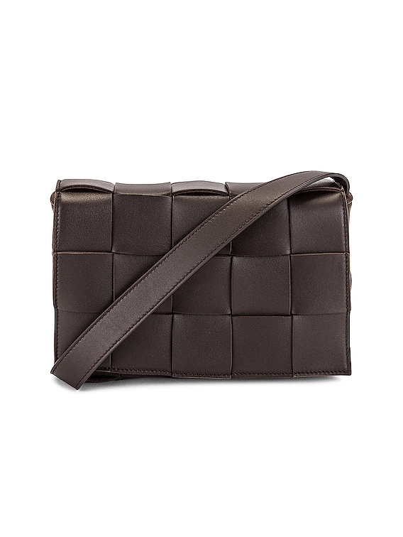 Bottega Veneta Red Nappa Leather Maxi Weave Padded Cassette Clutch Bag