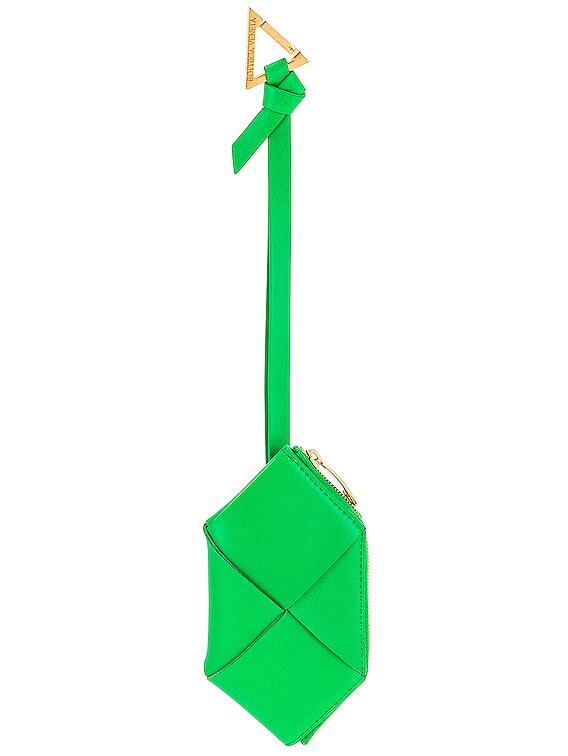 Bottega Veneta Intreccio Oragami Flat Key Ring Pouch in