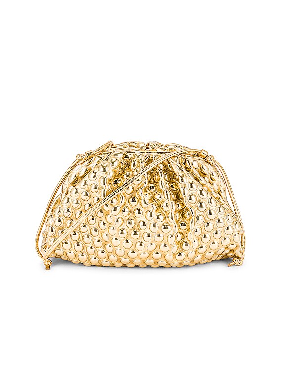 Bottega Veneta The Mini Pouch Zest Washed in Calfskin with Gold