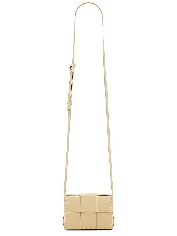 Bottega Veneta Candy Cassette Crossbody Bag in Porridge