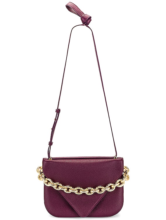 Bottega Veneta - Mount pebbled-leather Shoulder Bag Purple - Onesize