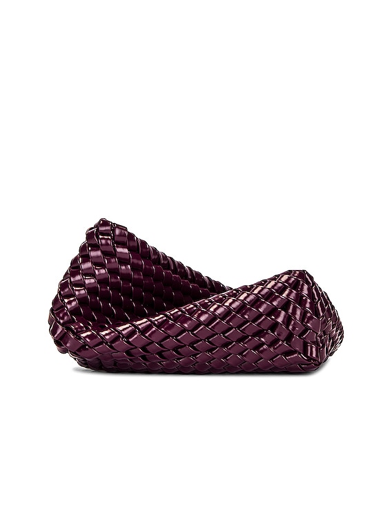 Bottega Veneta Small Slanted Intrecciato Spazzolato Clutch Bag In