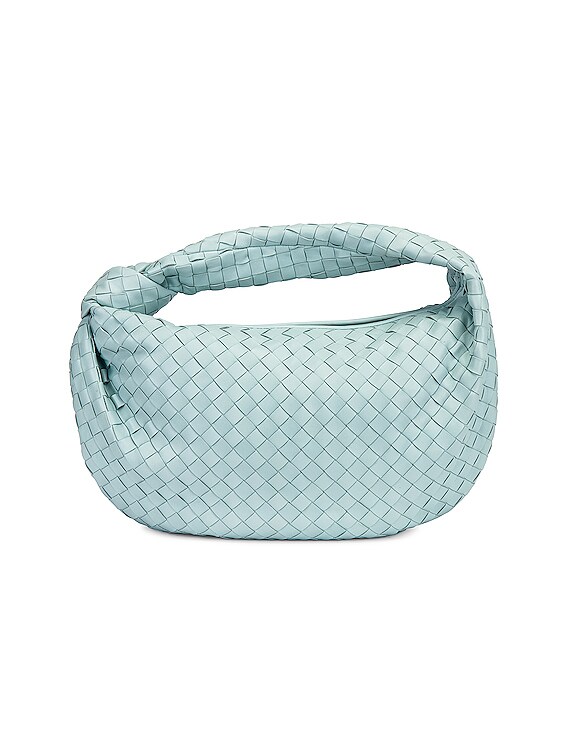 Bottega Veneta Small Jodie Bag in Teal Washed & Gold | FWRD
