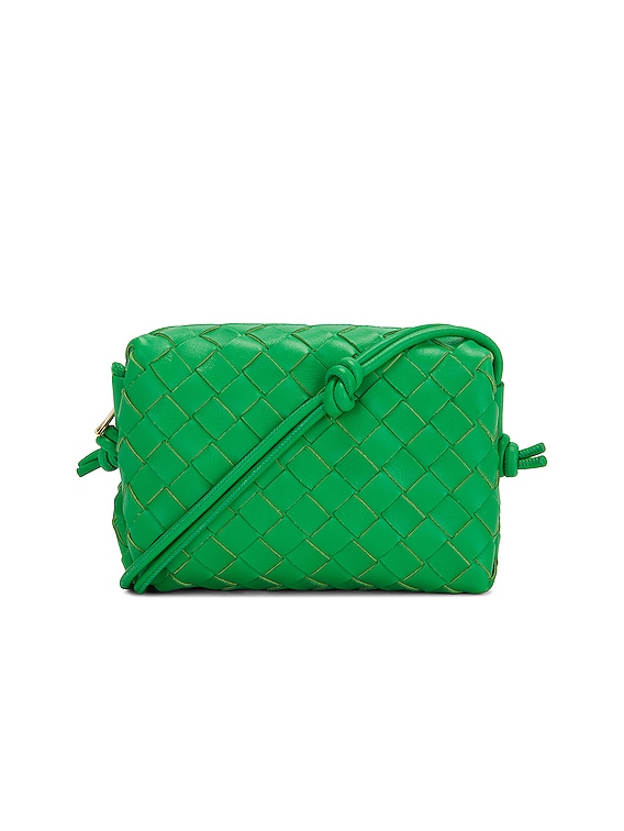 Bottega Veneta Women's Mini Loop Leather Crossbody Bag Parakeet