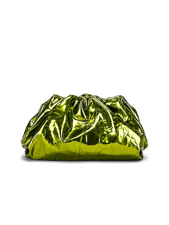 Bottega Veneta Teen Pouch Clutch In Green - Parakeet & Gold