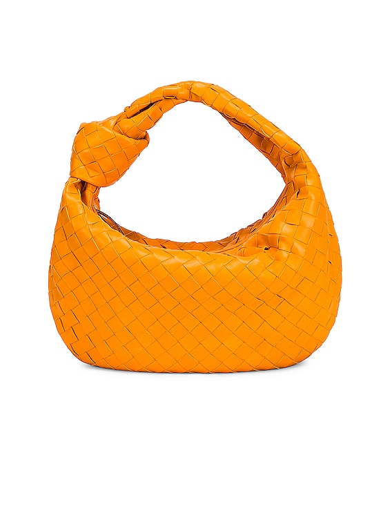 Bottega Veneta Small Point Top Handle Bag in Tangerine & Gold