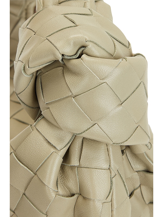 Bottega Veneta Mini Jodie Bag in Travertine & Gold | FWRD