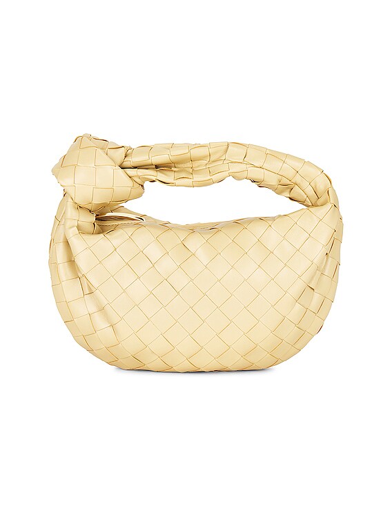 Bottega Veneta Mini Jodie With Chain Bag in Porridge & Gold | FWRD