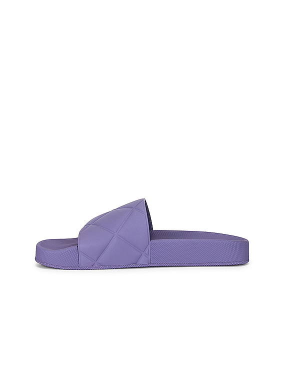 Bottega Veneta Rubber Slides in Lavender | FWRD