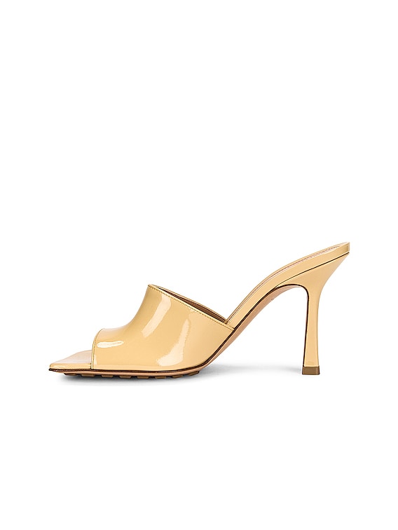 Bottega Veneta Stretch Gloss Sandals in Porridge | FWRD