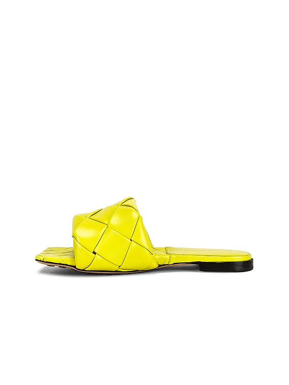Bottega Veneta Lido Mule Sandals in Kiwi | FWRD