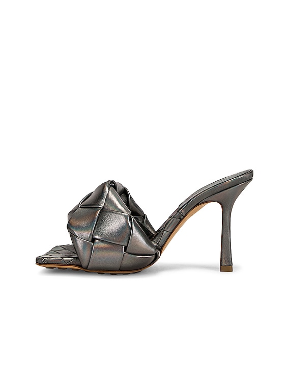 BOTTEGA VENETA: Sparkle stretch lace-up sandals - Blue