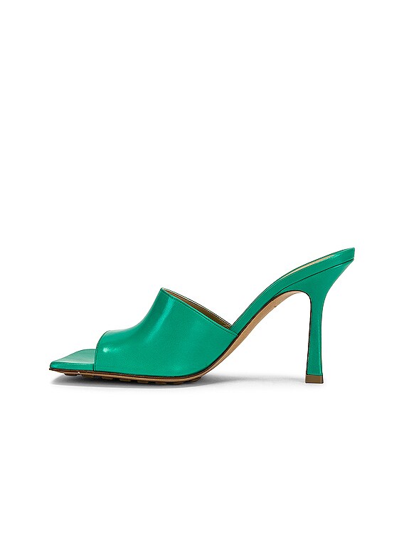 Bottega Veneta Stretch Mule Sandals in Acid Turquoise | FWRD