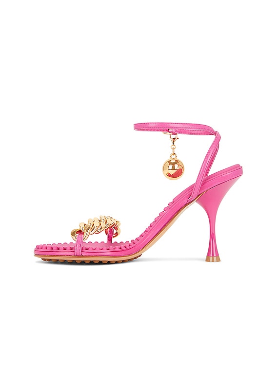Bottega Veneta Dot Ankle Strap Sandals in Hollyhock | FWRD