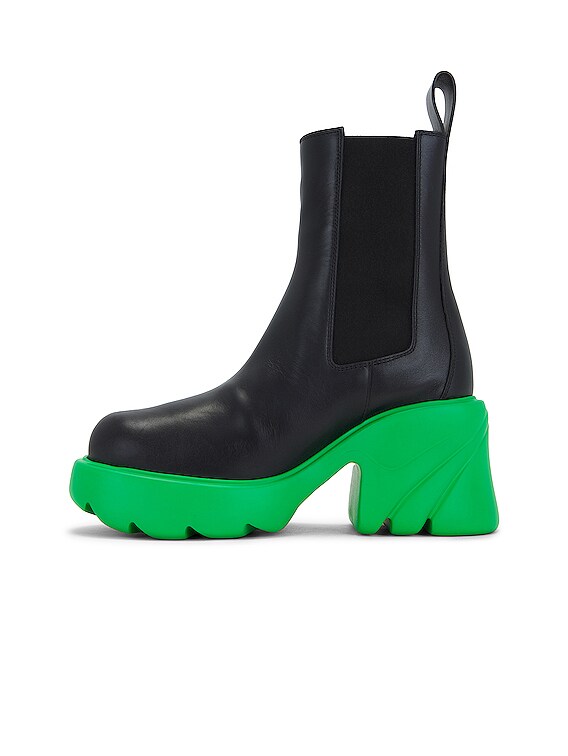 Bottega Veneta Flash Ankle Boots in Black & Parakeet | FWRD