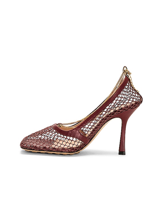 Bottega Veneta Stretch Lace Up Sandal in Cherry | FWRD