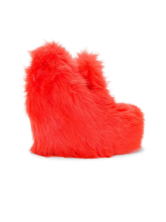 Shearling Wedge Pumps