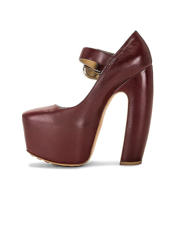 Bottega Veneta Mary Jane Wedges in Cherry | FWRD