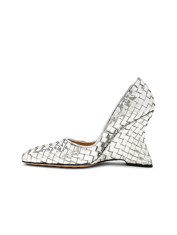 Bottega Veneta Comet Slip On Pump in Silver | FWRD