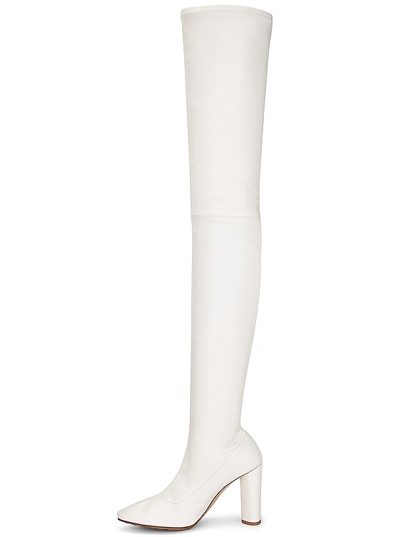 Bottega Veneta Tripod Thigh High Boot in White | FWRD