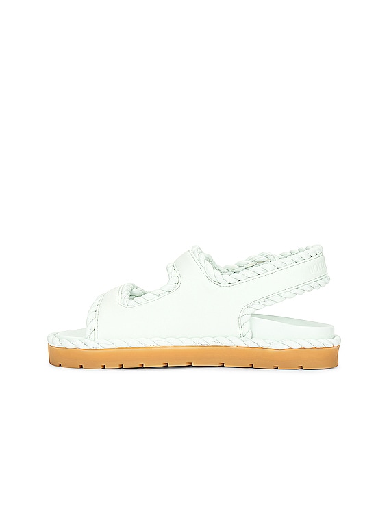 Bottega Veneta Jack Flat Sandal in Glacier | FWRD