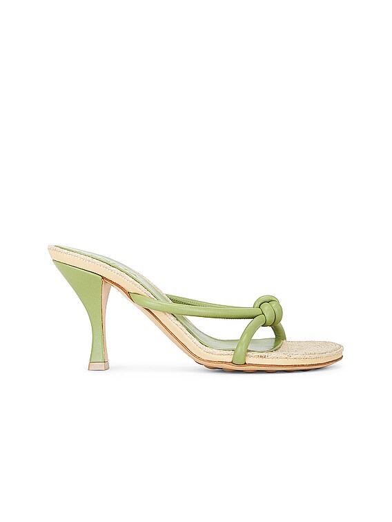 Bottega Veneta Blink Sandal in Tea Leaf & Cane Sugar | FWRD Bottega Veneta Blink Sandal in Tea Leaf & Cane Sugar | FWRD