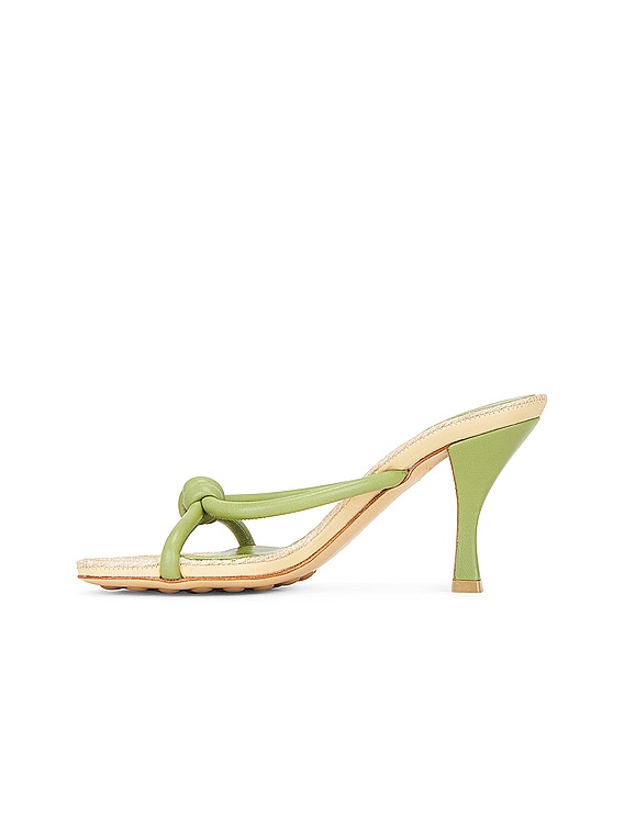 Bottega Veneta Blink Sandal in Tea Leaf & Cane Sugar | FWRD Bottega Veneta Blink Sandal in Tea Leaf & Cane Sugar | FWRD